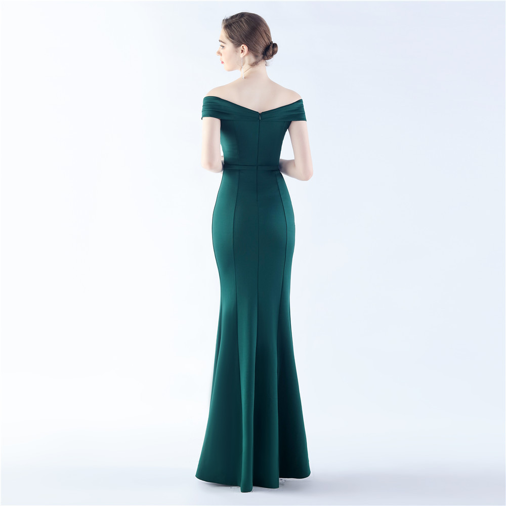 Classic Satin Off Shoulder Long Evening Dress - Elegant & Timeless - Ootddress Classic Satin Off Shoulder Long Evening Dress - Elegant & Timeless - Ootddress