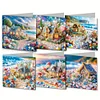 6Pcs Diamond Painting House Greeting Card for Holiday Party Favors