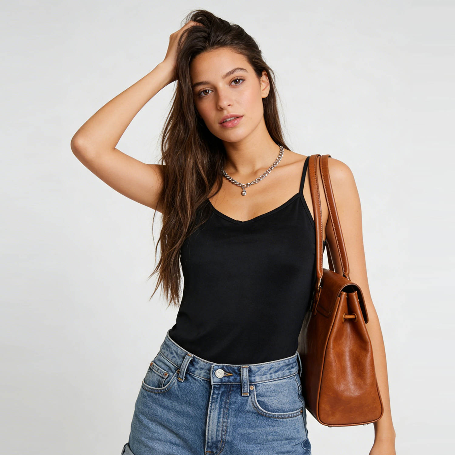 Silk Camisole Knitted Solid Top REAL SILK LIFE