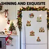 6PCS Fairyland DIY Pearl Diamond Painting Christmas Fridge Magnets, Sparkling Rhinestone Refrigerator Magnet Craft Kit for Home Decor & Gifts