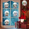 6pcs Diamonds Painting Christmas Balls Christmas Atmosphere Window Stickers For Home Decor