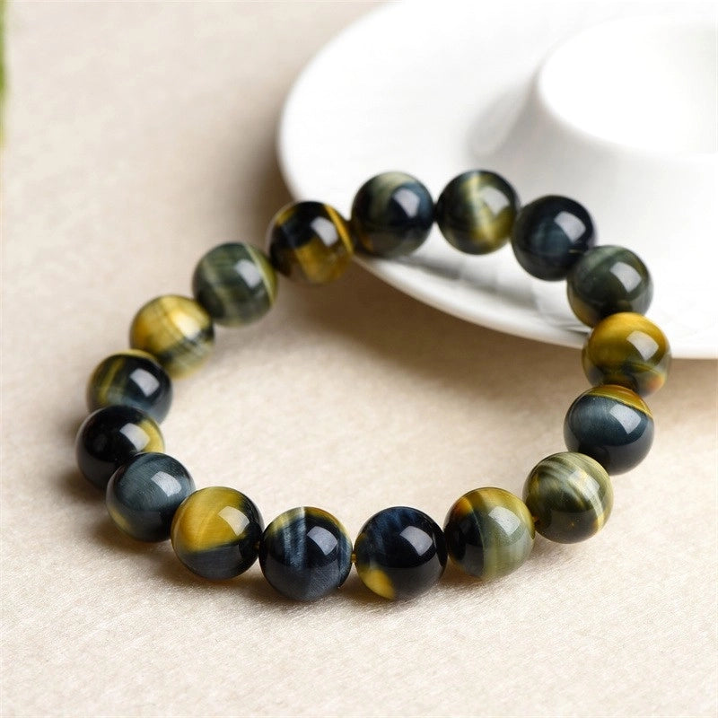 Ig Style Casual Gradient Color Tiger Eye Beaded Unisex Bracelets
