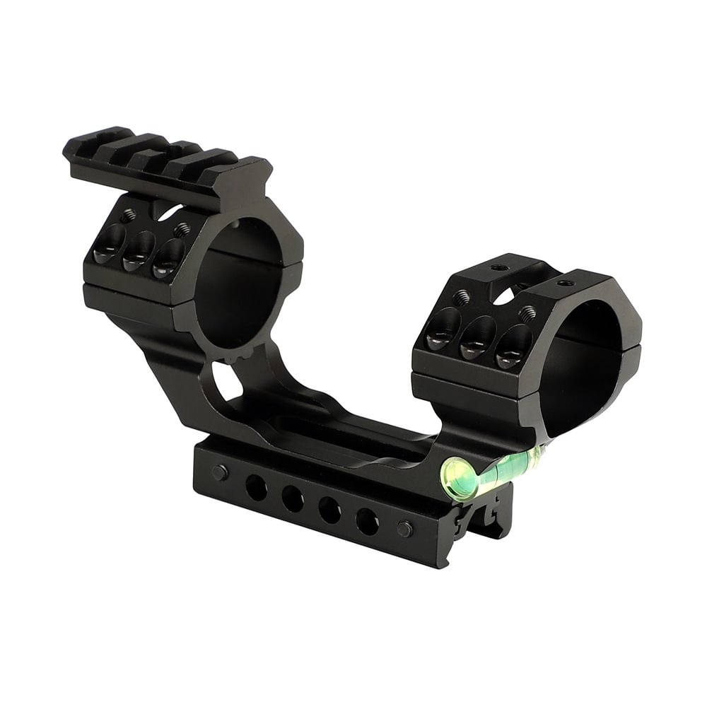ohhunt® 11mm 3/8" Dovetail & 20mm Picatinny Rifle Scope Rings One Piece Cantilever Mount 30mm 25.4mm Bubble Level
