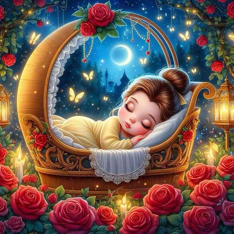 Full Round Diamond Painting - Sleeping Disney Princess 30*30CM