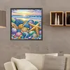 Coquillage-Peinture sp&eacute;ciale partielle au diamant-40*40cm