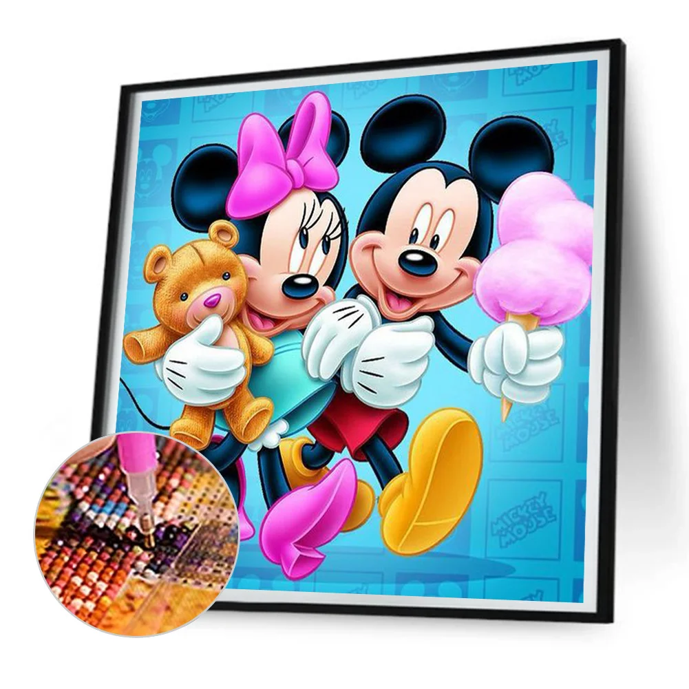4pcs Diamond Painting - Full Round Drill - Mickey Mouse(Canvas|30*30cm)