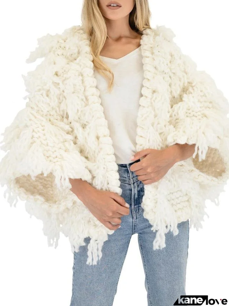 Stylish Loose Long Sleeves Ruched Warm Cardigan Coats