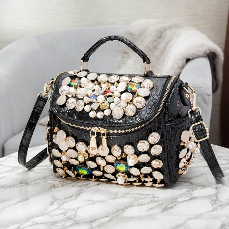 2021 fashion Female Handbag for women purses and handbags luxury designer Beaded Pillow Bag Casual Messenger Bag high quality