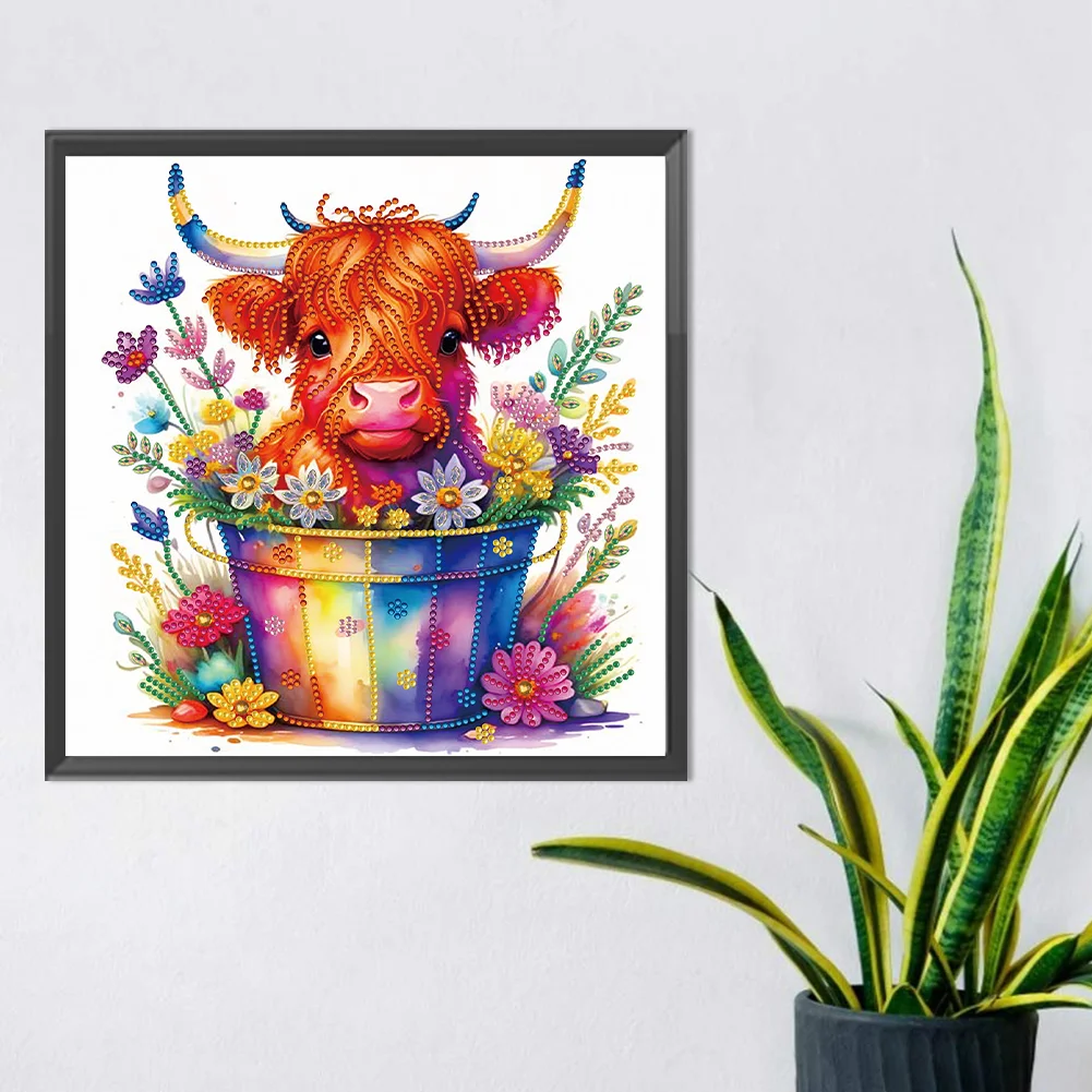 Diamond Painting - Partial Special Shaped Drill - Flower Yak(Canvas|30*30cm)