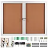 [US Local Warehouse] Enclosed Bulletin Board with Locking Door Outdoor Bulletin Board Aluminum Frame Wall Display Case Weatherproof for  Office Commercial Hospital Etc