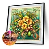 Diamond Painting-DIY Full Round Drill Stained Glass Flower