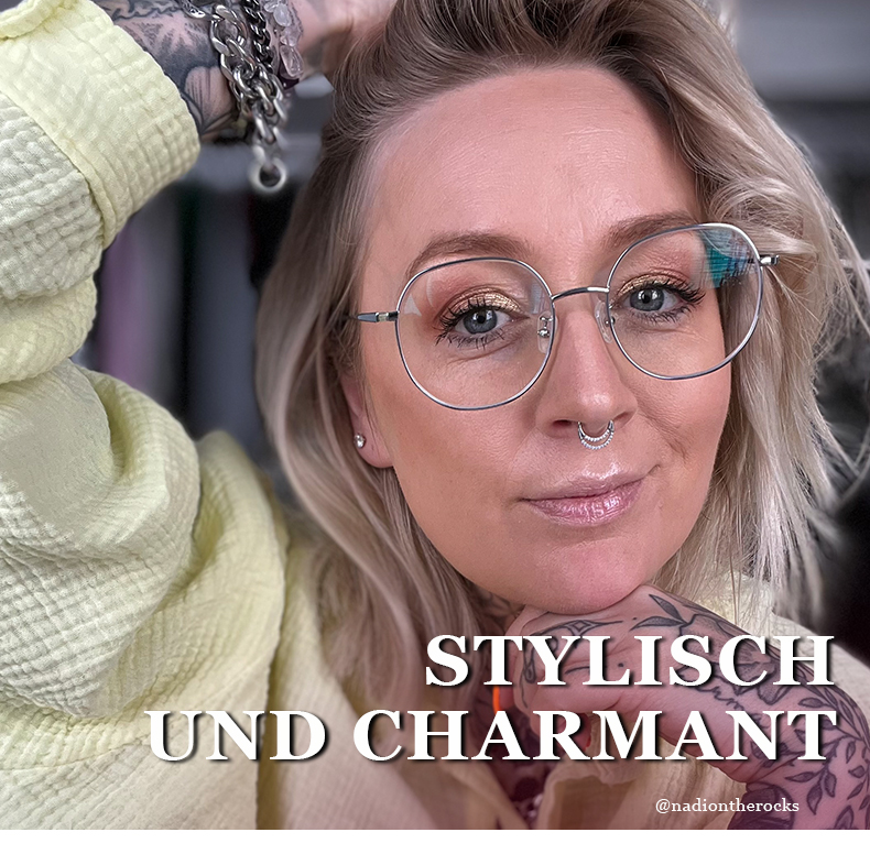 Qusay Silber Rund Brille