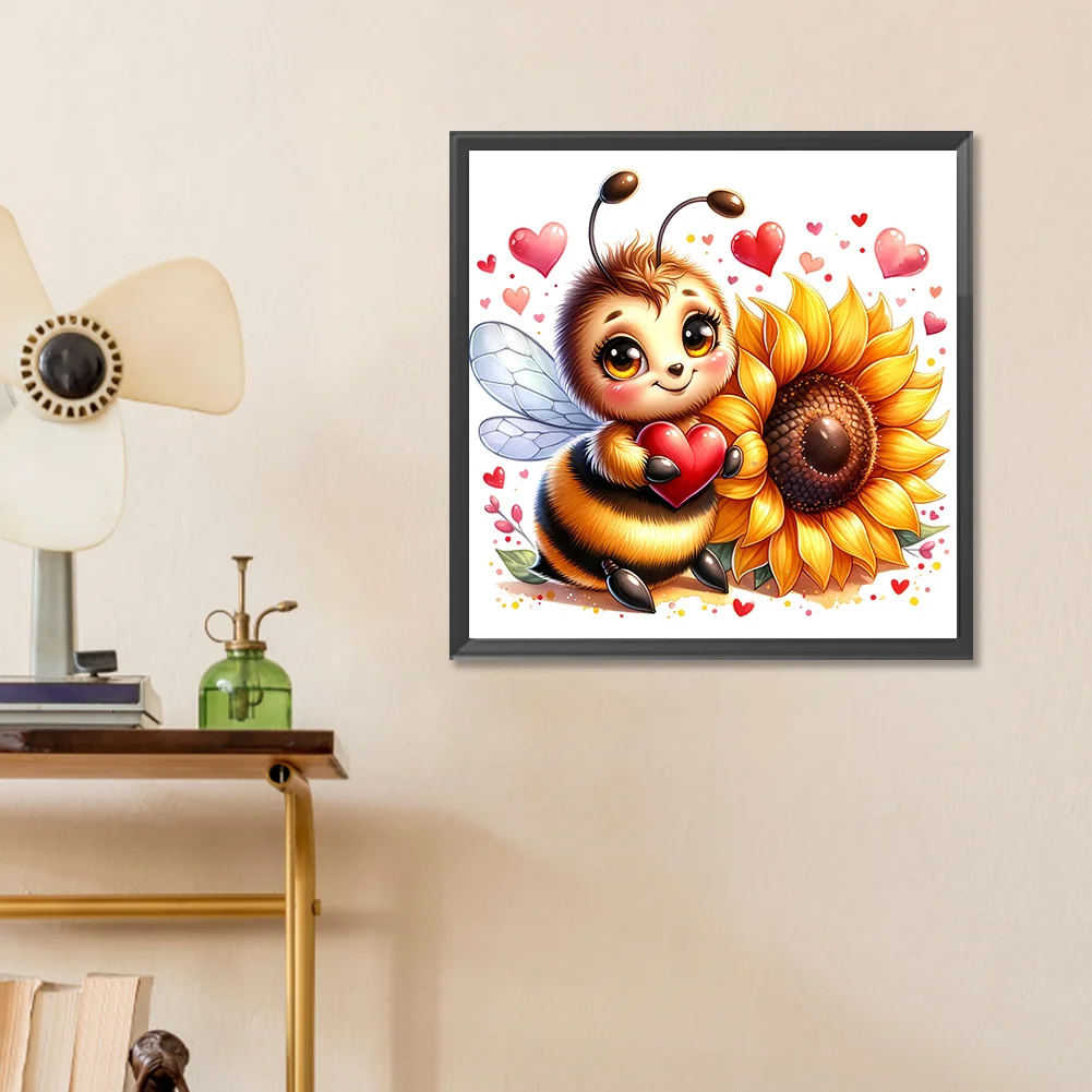 Diamond Painting - Full Round Drill - Cute Bee(Canvas|30*30cm)