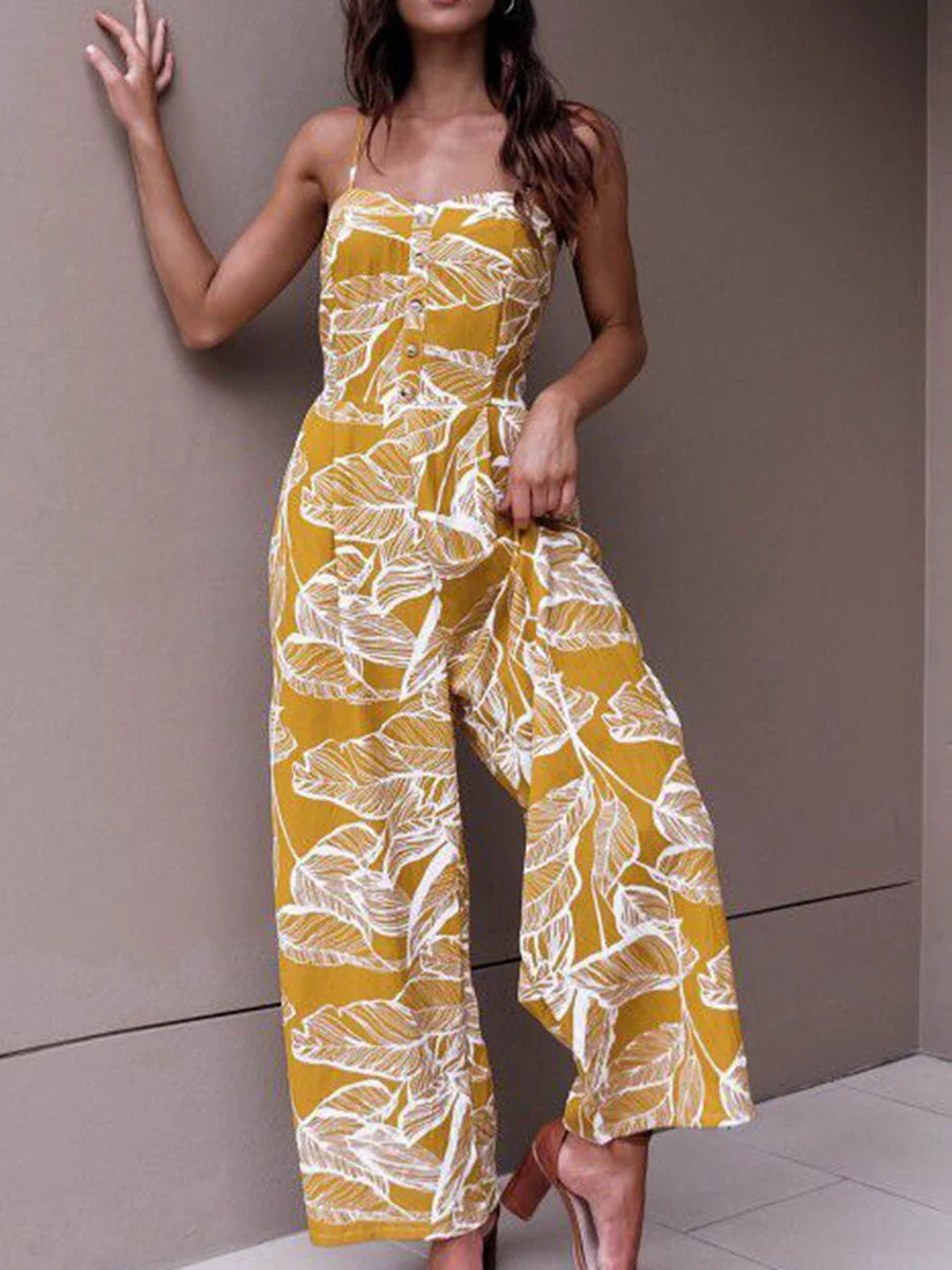 Casual Floral Jumpsuit