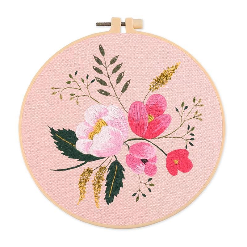 Floral Embroidery Art Kits 1Pcs