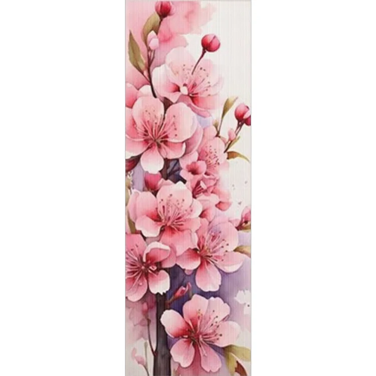 11CT Stamped Double-Sided Peach Blossom Crossstitch Bookmark