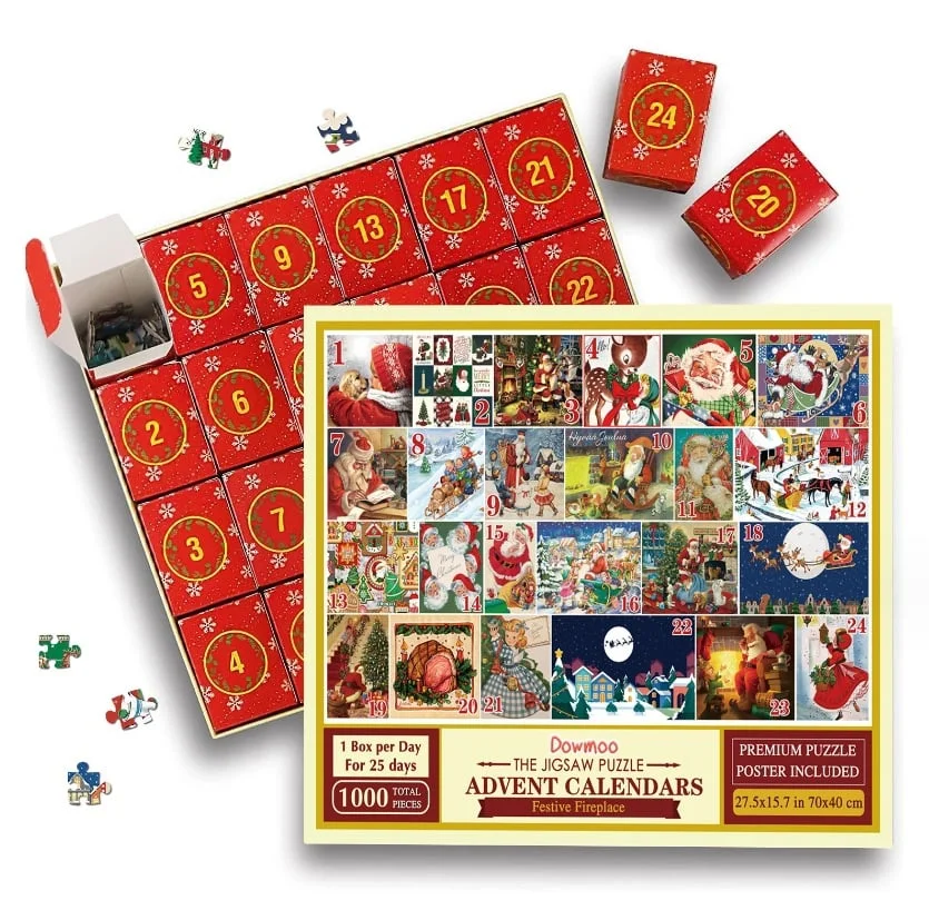 🎄Christmas Advent Calendar Jigsaw Puzzle 1000pcs🧩🎁