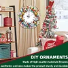 2D Flat DIY Christmas Snowflake Acrylic Diamond Painting Clock Pendant Decor