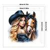 Girl With Horse-11CT Stamped Cross Stitch 40*40cm/15.75*15.75in tapestrymarket