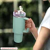 Cat Lid Accessories Charms with Straw Cover for Stanley 40oz Tumbler with Handle