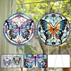 2pcs Diamond Painting 2D Flat Butterfly Pendant Decor for Home & Windows