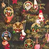6pcs/set DIY Diamond Special Shape Pearl Art Hanging Wooden Christmas Tree Ornament Kit
