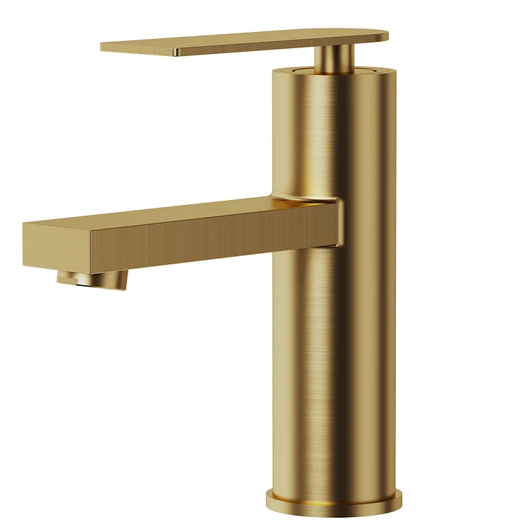 EVERSTEIN Modern Bathroom Sink Faucet in Brushed Gold SFS-1122-GD