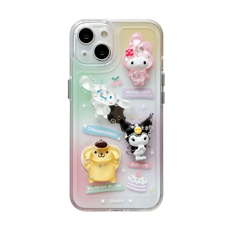 3D Cartoon Transparent Phone Case