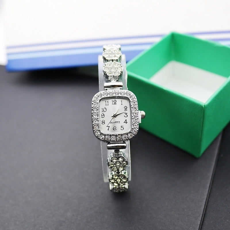 Casual Shiny Flower Jewelry Buckle Quartz Women’s Watches