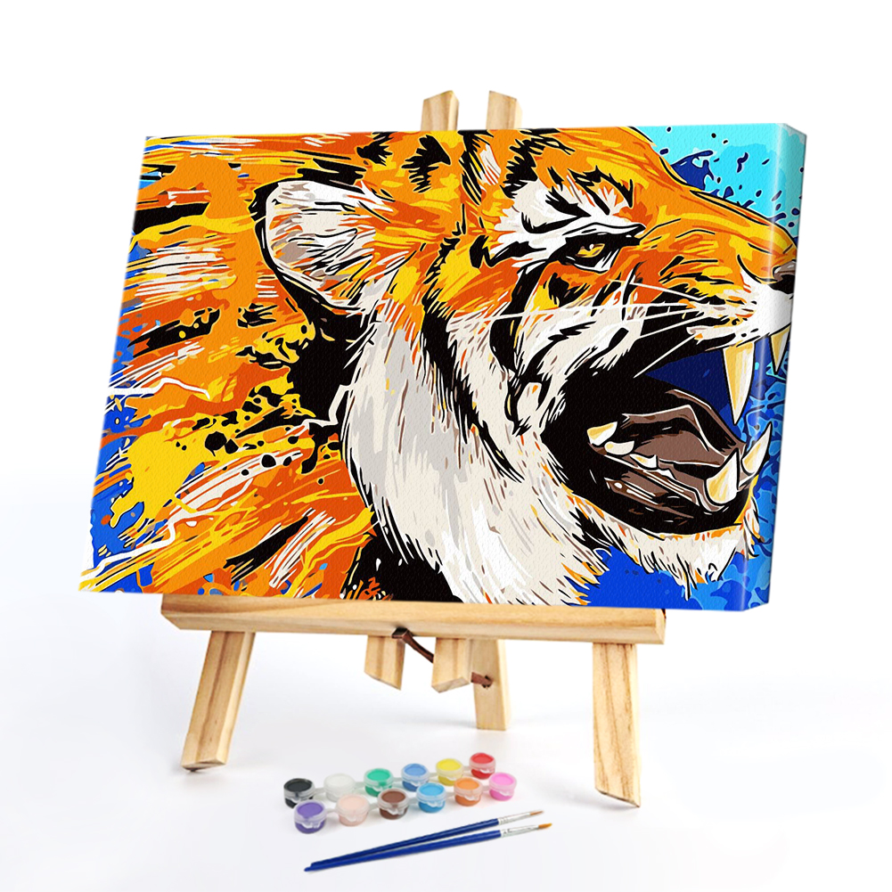 

40*50CM Paint By Numbers-Crazy Tiger, 501 Original