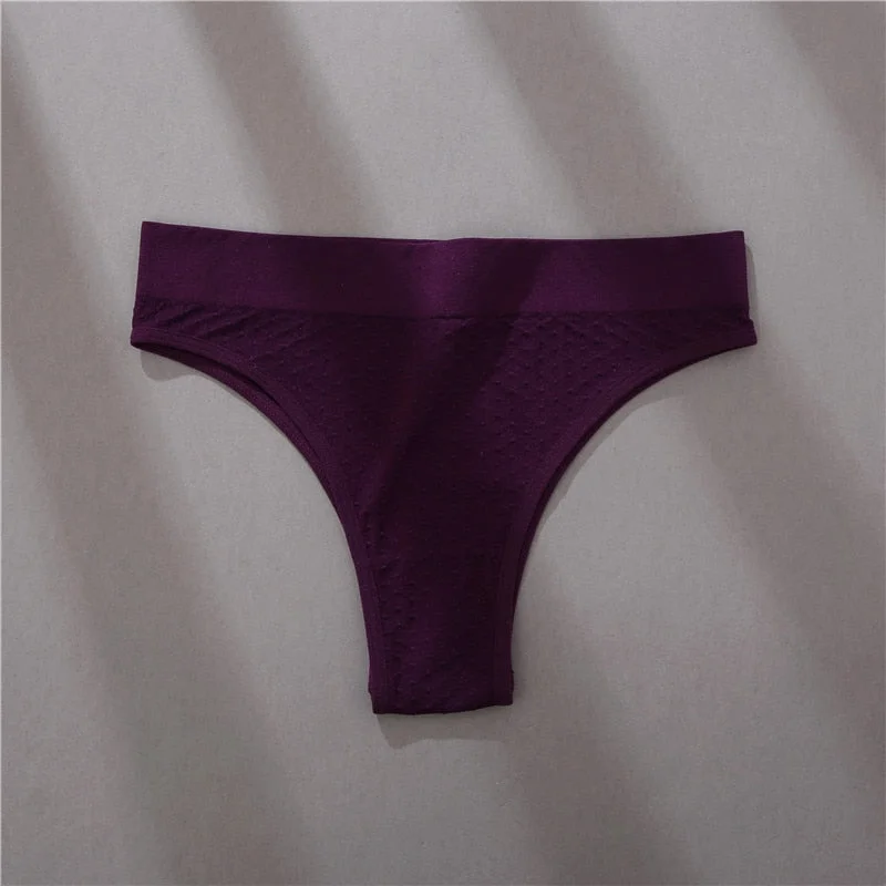 FINETOO 1/2PCS S-2XL Women Thongs G-String 8 Solid Colors Pantys Lingerie Underwear Female Seamless Plus Size Sexy Girl Panties