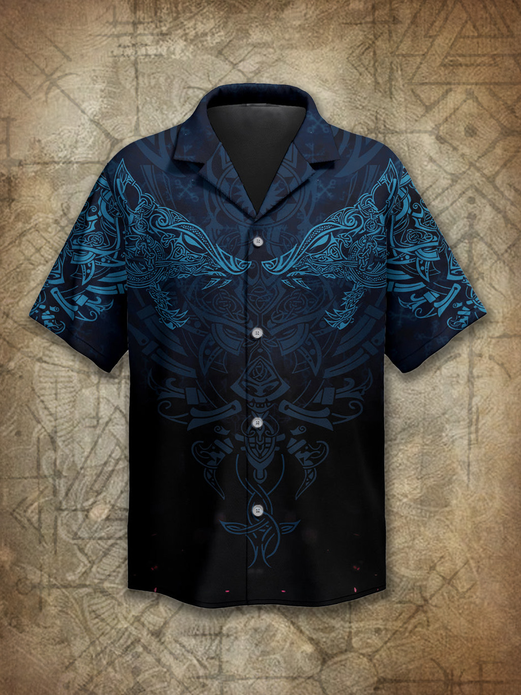 Viking Berserk Bear Knot Totem Spirit Power Heritage Hawaiian Shirt / Rvogue / Rvogue