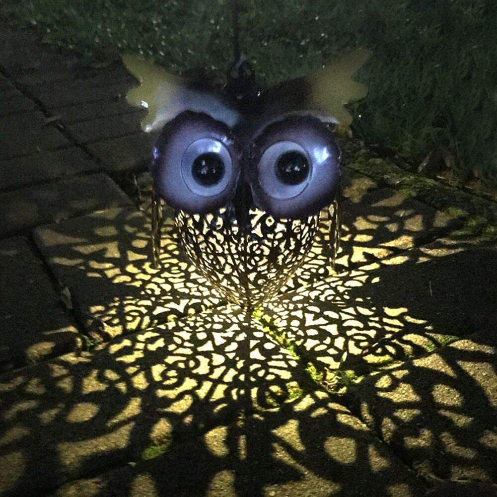 

LED Solar Metallic Owl Retro Stake-Lanscape Lawn Light, 501 Original