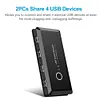 2x4 USB 2.0 Switcher 2 PCs Sharing 4 USB Devices for Keyboard Mouse Printer