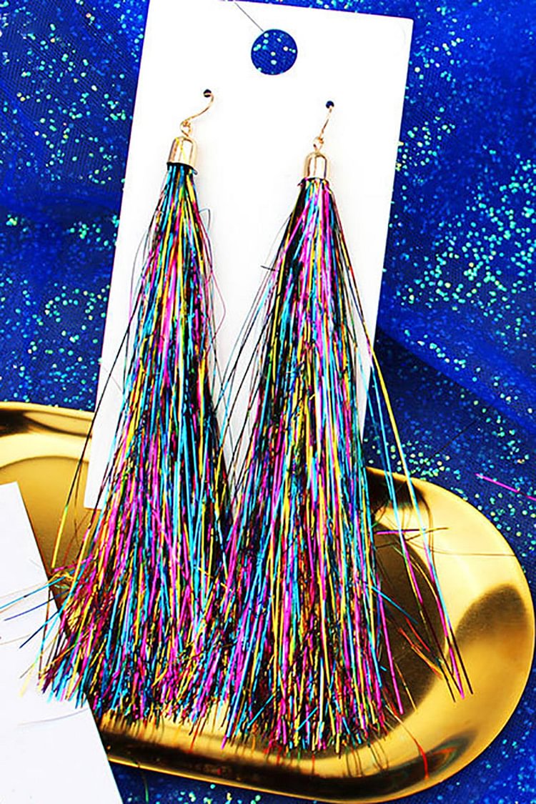 Fashion Multicolor Fringe Dangle Earrings