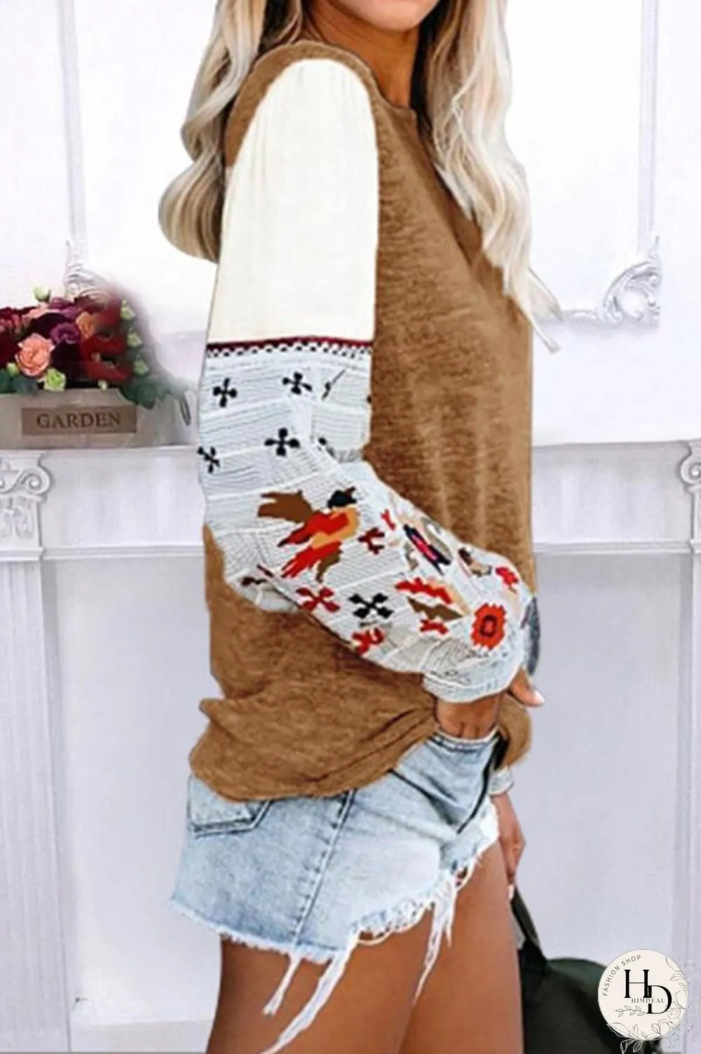 Round Neck Long Sleeve T-shirt P14433