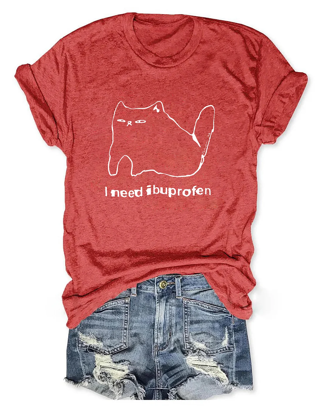 I Need Ibuprofen Funny Cat T-shirt