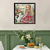 M&auml;dchen und Katze speziell geformte 5D-DIY-Teilbohrer-Diamanten-Punkte-Edelstein-Kunst-Kits f&uuml;r Erwachsene Anf&auml;nger-Wohnaccessoires Diamanten-Gem&auml;lde 