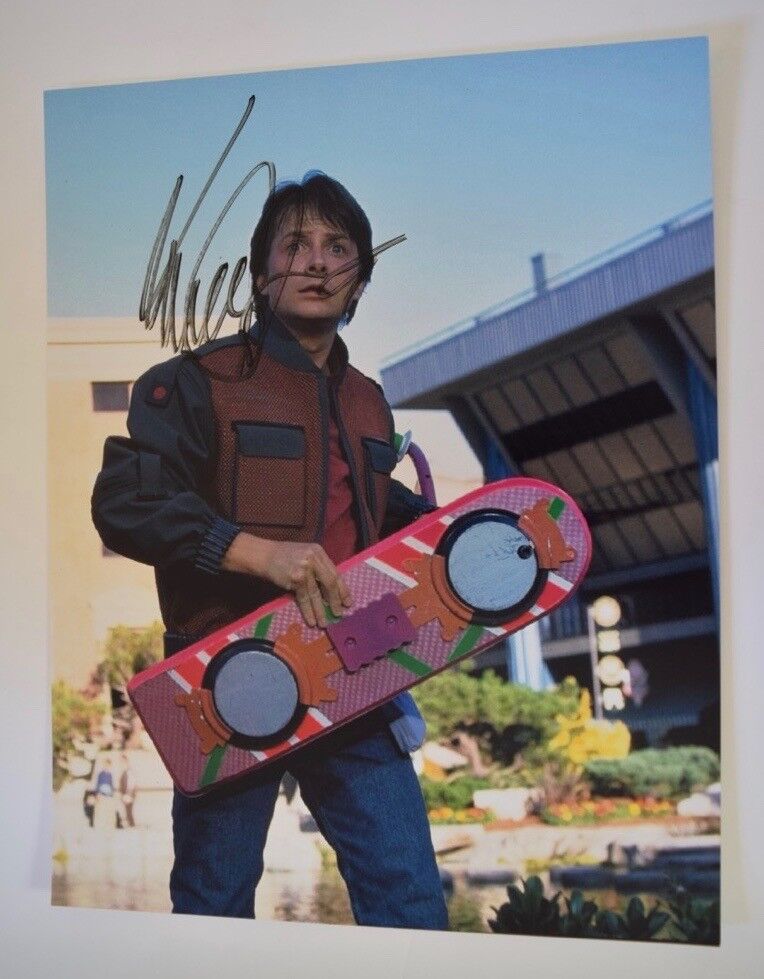 Michael J Fox Signed Autographed 11x14 Photo Poster painting Back To The Future COA VD