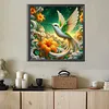 Diamond Painting -DIY Round Drill Hummingbird Carrying Flowers(40x40cm)