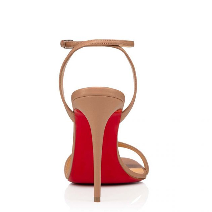 100mm Fashion Open Toe Ankle Slim Lace Up Pumps Matte Sandals Red Soles-vocosishoes