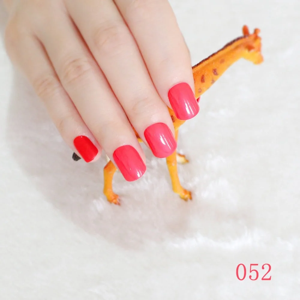 Pure Light Pink Artificial Nails Candy Short Full Cover Tips Easy DIY Acrylic False Nail Manicure Accessories Salon Product F28-Nail Inspo