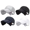 Sun Visor Hat Retractable Brim Mesh Baseball Cap Fishing Hat for Men and Women
