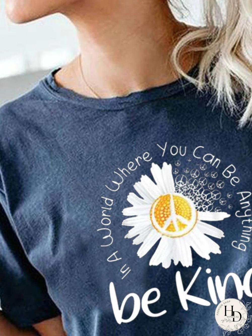 Letter Round Neck Casual Short Sleeve T-shirt