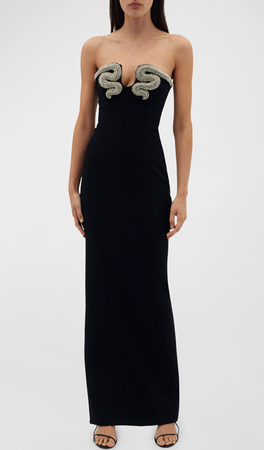 Alizée Crystal-Snake Strapless Gown Flowering Girl