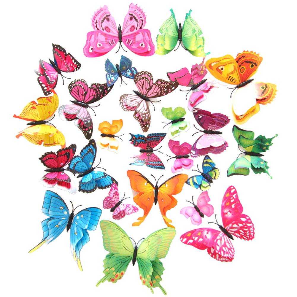 

Creative Double-Layer Color Butterfly Wall Paste 12 color, 501 Original