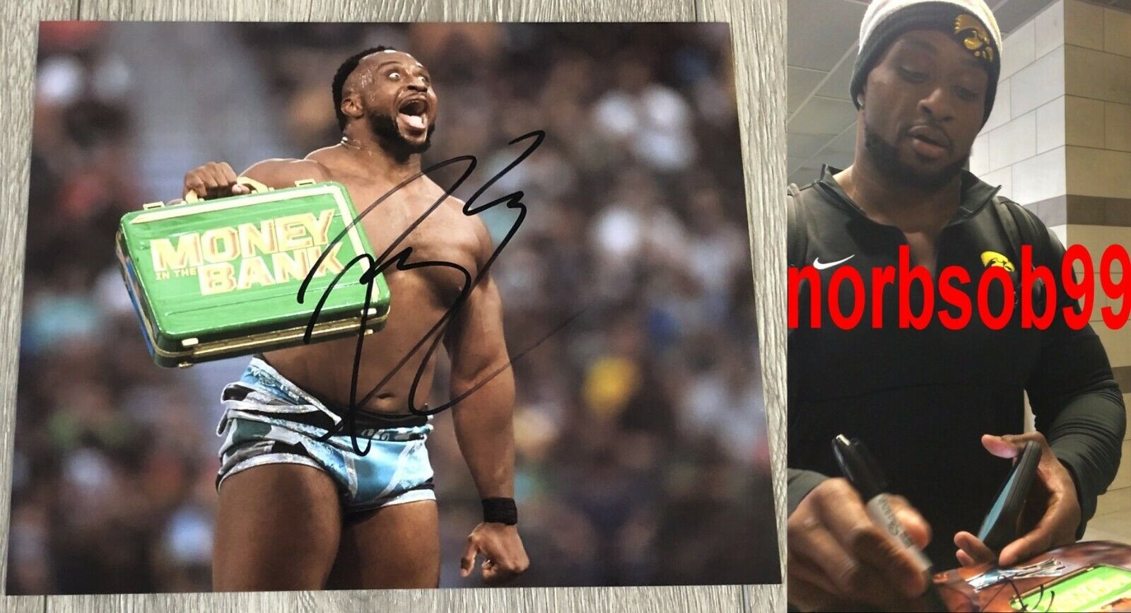 BIG E LANGSTON SIGNED AUTOGRAPH WWE CHAMPION RAW 8x10 Photo Poster painting F w/EXACT PROOF