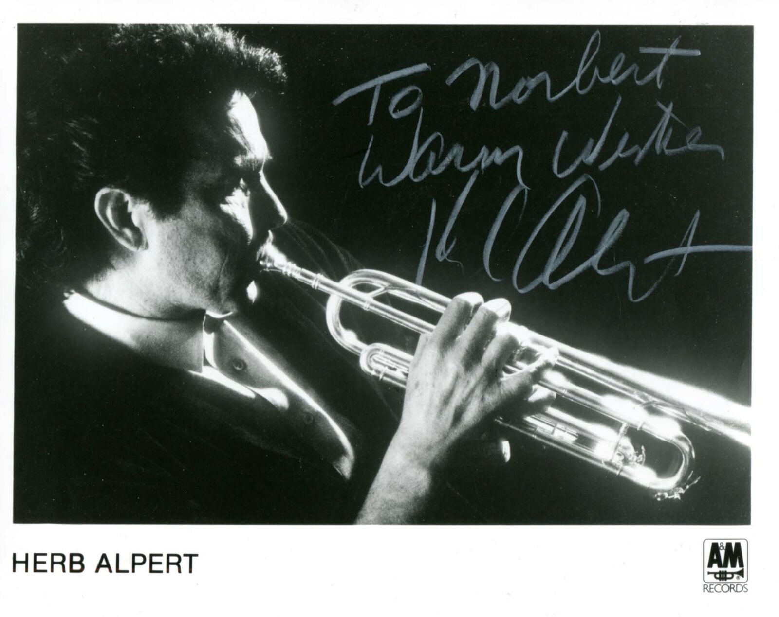 Herb Alpert TRUMPETER autograph, signed Photo Poster painting