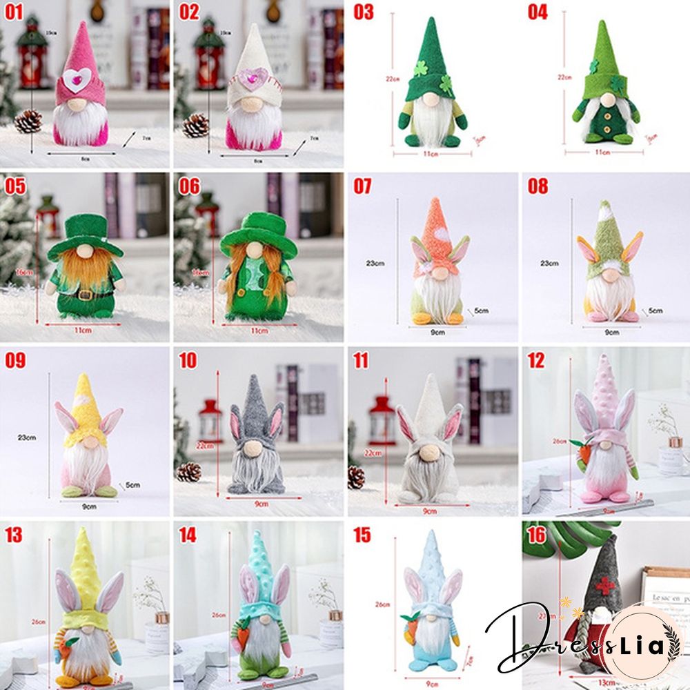 58Styles Elf Doll Ornament Gnomes Dwarf Wedding Decor Rudolph Faceless Plush Doll Swedish Tomte Dwarf