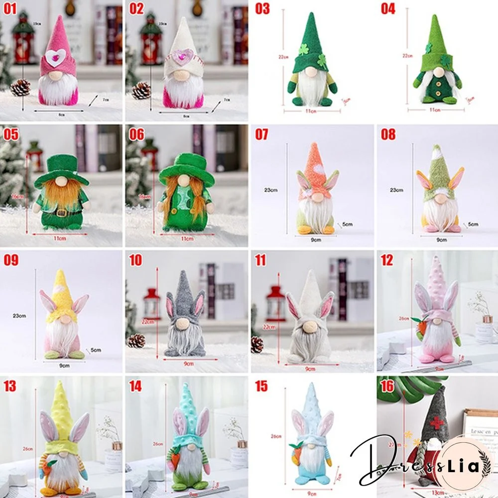 58Styles Elf Doll Ornament Gnomes Dwarf Wedding Decor Rudolph Faceless Plush Doll Swedish Tomte Dwarf